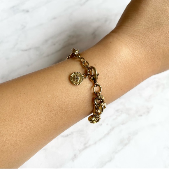 Juicy Couture Chunky Chain Mini Puffy Heart Charm Bracelet - Picture 4 of 5